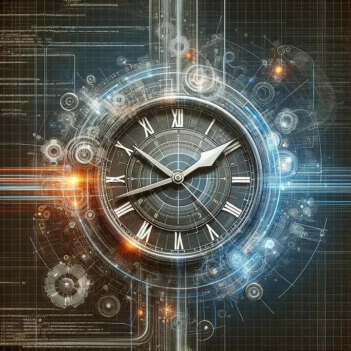 A futuristic but also retro looking clock